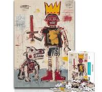 Teenager Puzzles Basquiat-style Robot Adult Jigsaws 1000 Pieces Difficult,with Fully Interlocking Randomly Shaped Pieces for And 14 Years Old 75x50cm