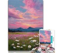 Teenager Puzzles Beautiful Field of Flowers Jigsaw Puzzles for Teenagers 1000 Pieces,Train Your Brain And Hands Birthday Present, Gifts (26x38cm)