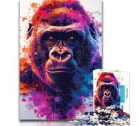 Teenager Puzzles Beautiful Gorilla 1000 Pieces Jigsaw Puzzle for Adults& Teens,Train Your Brain And Hands Birthday Present, Gifts 50x75cm