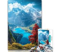Teenager Puzzles Beautiful Mountains And Lakes Jigsaw Puzzles for Teenagers 1000 Pieces,Family Game Birthday Gifts.Challenge High Difficulty 26x38cm