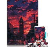 Teenager Puzzles Big Ben in The Evening Sun 1000 Pieces Jigsaw Puzzle for Adults& Teens,Toys Educational Games Stress Relieving Unique Home Decor And Gifts (26x38cm)