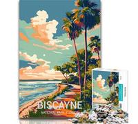 Teenager Puzzles Biscayne National Park Adult Jigsaws 1000 Pieces Difficult,with Fully Interlocking Randomly Shaped Pieces for And 14 Years Old 75x50cm