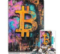 Teenager Puzzles Bitcoin 1000 Piece Jigsaw Puzzle for Adults And Teenagers,Train Your Brain And Hands Birthday Present, Gifts 26x38cm