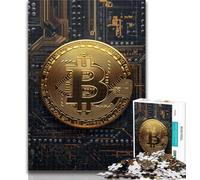 Teenager Puzzles Bitcoin Logo 1000 Piece Jigsaw Puzzle for Adults And Teenagers,Train Your Brain And Hands Birthday Present, Gifts 50x75cm