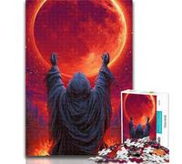 Teenager Puzzles Blood Moon Ninja Adult Jigsaw Puzzles 1000,Decompressing Intellectual Educational Toy Secret Santa Gifts 26x38cm