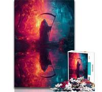 Teenager Puzzles Blood Moon Reaper Adult Jigsaws 1000 Pieces Difficult,is Ideal As A Gift for The Whole Family Suitable for And 14 (50x75cm)