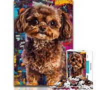 Teenager Puzzles Brown Maltese Dog Jigsaw Puzzle 1000 Pieces for Adults,Educational Game for Birthday, Chrismas for And Age 14 50x75cm