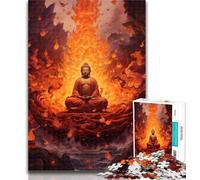 Teenager Puzzles Buddha Rising through The Fire Jigsaw Puzzles for Teenagers 1000 Piece,Vibrant And Unique Design Relaxing & Challenging Puzzle Experience 50x75cm