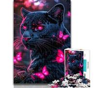 Teenager Puzzles Butterfly And Black Panther Jigsaw Puzzles for Adults 1000,Vibrant And Unique Design Relaxing & Challenging Puzzle Experience 50x75cm