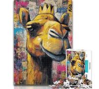 Teenager Puzzles Camel Art 1000 Pieces Jigsaw Puzzle for Adults& Teens,Train Your Brain And Hands Birthday Present, Gifts 26x38cm