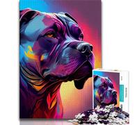 Teenager Puzzles Cane Corso Dog 1000 Piece Jigsaw Puzzle for Adults Teens,Toys Educational Games Stress Relieving Wishlist with Santa Claus (38x26cm)