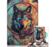 Teenager Puzzles Catching Net Wolf 1000 Piece Jigsaw Puzzles for Adults Gifts,Challenging Game Toys for Is Ideal As A Gift for The Whole Family 50x75cm