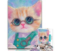 Teenager Puzzles Chef Cat 1000 Piece Jigsaw Puzzles for Adults Gifts,Challenging Game Toys for Is Ideal As A Gift for The Whole Family 50x75cm