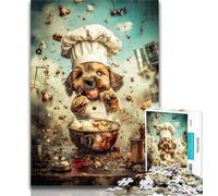 Teenager Puzzles Chef Dog Puzzles 1000 Pieces for Teenagers,is Ideal As Gifts for The Whole Family for And Age 14 50x75cm