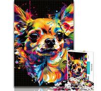Teenager Puzzles Chihuahua 1000 Piece Jigsaw Puzzles for Teenagers Gifts,Diy Modern Wall Art Unique Gift Home Decor 75x50cm