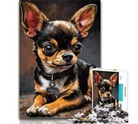 Teenager Puzzles Chihuahua Jigsaw Puzzle 1000 Pieces for Adults,Educational Game for Birthday, Chrismas for And Age 14 26x38cm