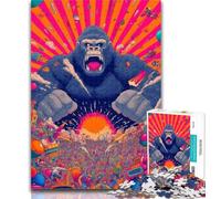 Teenager Puzzles Chimpanzee Jigsaw Puzzles for Teenagers 1000,Vibrant And Unique Design Relaxing & Challenging Puzzle Experience 26x38cm