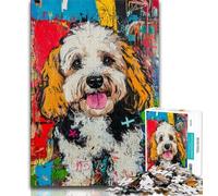 Teenager Puzzles Cockapoo Dog Jigsaw Puzzles for Adults 1000 Piece,Decompressing Intellectual Educational Toy Birthday Present, Gifts (26x38cm)
