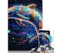 Teenager Puzzles Color Dolphins Jigsaws 1000 Pieces for Adults,Birthday Present, Gifts, Wall Art for And Age 14 Years Up 50x75cm