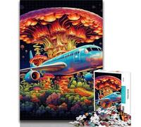 Teenager Puzzles Colorful Airplane Jigsaw Puzzles for Teenagers 1000 Piece,Vibrant And Unique Design Relaxing & Challenging Puzzle Experience 26x38cm