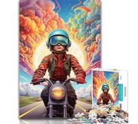 Teenager Puzzles Colorful Art Motorcycle 1000 Piece Jigsaw Puzzles for Adults,learning Educational Toys Unique Home Decor And Gifts 75x50cm