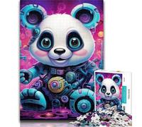 Teenager Puzzles Colorful Art Panda Jigsaw Puzzles for Adults,Artistic Wall Decor & Birthday Gift Idea for Friends, Home Office 50x75cm