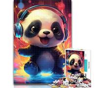 Teenager Puzzles Colorful Art Panda Jigsaw Puzzles for Adults,Artistic Wall Decor & Birthday Gift Idea for Friends, Home Office 26x38cm