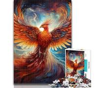 Teenager Puzzles Colorful Art Phoenix 1000 Piece Jigsaw Puzzle for Adults And Teenagers,Learning Educational Toy for Is Ideal As A Gift for The Whole Family 26x38cm