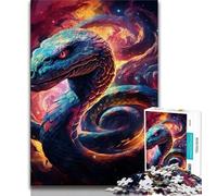 Teenager Puzzles Colorful Art Snake 1000 Piece Jigsaw Puzzle for Adults And Teenagers,Learning Educational Toy for Is Ideal As A Gift for The Whole Family (50x75cm)