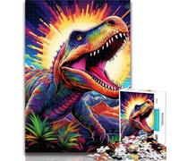Teenager Puzzles Colorful Dinosaur 1000 Piece Jigsaw Puzzles for Teenagers Gifts,Diy Modern Wall Art Unique Gift Home Decor 26x38cm