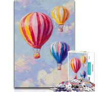 Teenager Puzzles Colorful Hot Air Balloons Adult Puzzles 1000 Pieces,Learning Educational Toys Family Games Enhance Love between Couples (50x75cm)