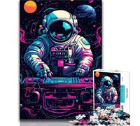 Teenager Puzzles Colour Space Astronauts Adult Jigsaws 1000 Pieces Difficult,is Ideal As A Gift for The Whole Family Suitable for And 14 50x75cm