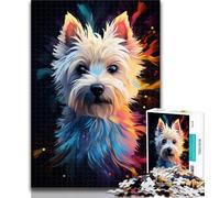 Teenager Puzzles Coloured Shih Tzu Adult Jigsaws 1000 Pieces Difficult,is Ideal As A Gift for The Whole Family Suitable for And 14 26x38cm