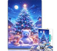 Teenager Puzzles Colourful Art Christmas Tree Jigsaw Puzzles for Teenagers 1000 Piece,Vibrant And Unique Design Relaxing & Challenging Puzzle Experience 26x38cm
