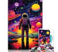 Teenager Puzzles Colourful Astronaut Adult Jigsaws 1000 Pieces Difficult,is Ideal As A Gift for The Whole Family Suitable for And 14 50x75cm