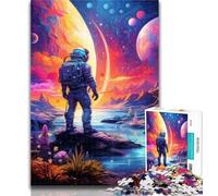 Teenager Puzzles Colourful Astronaut Adult Jigsaws 1000 Pieces Difficult,is Ideal As A Gift for The Whole Family Suitable for And 14 26x38cm