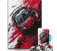 Teenager Puzzles Colourful Classic Sports Cars 1000 Piece Jigsaw Puzzle for Adults Teens,with Matching Poster And Trivia Sheet for Age 14 75x50cm