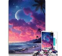 Teenager Puzzles Colourful Dream Beach Jigsaw Puzzles for Adults,Artistic Wall Decor & Birthday Gift Idea for Friends, Home Office 26x38cm