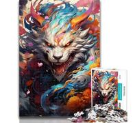 Teenager Puzzles Colourful Graffiti Flying Dragon Jigsaw Puzzles for Teenagers 1000 Pieces,Vibrant And Unique Design Relaxing & Challenging Puzzle Experience 50x75cm