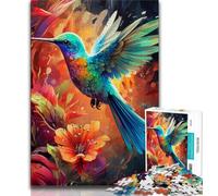 Teenager Puzzles Colourful Hummingbirds 1000 Pieces Jigsaw Puzzle for Adults& Teens,Toys Educational Games Stress Relieving Unique Home Decor And Gifts (26x38cm)