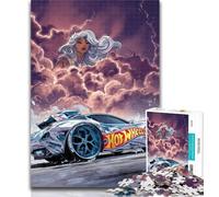 Teenager Puzzles Comic Storm Sports Car Adult Puzzles 1000 Pieces,Learning Educational Toys Family Games Enhance Love between Couples 50x75cm