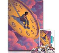 Teenager Puzzles Cosmic Alarm Clock Adult Jigsaws 1000 Pieces Difficult,is Ideal As A Gift for The Whole Family Suitable for And 14 26x38cm