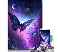 Teenager Puzzles Cosmic Galaxy Butterfly Adult Puzzles 1000 Pieces,Decompressing Intellectual Educational Toy Great Gifts And Toys 26x38cm