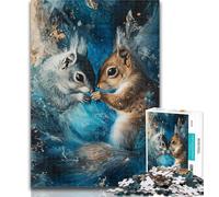 Teenager Puzzles Cosmic Squirrel Puzzles for Adults Teens 1000 Pieces,Learning Educational Toys Family Games Enhance Love between Couples 50x75cm