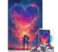 Teenager Puzzles Couple Under Love Jigsaw Puzzles 1000 Pieces for Adults Teens,Toys Educational Games Stress Relieving Wishlist with Santa Claus 50x75cm
