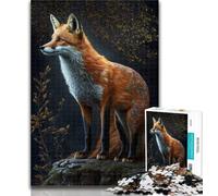 Teenager Puzzles Cute Art Fox Jigsaw Puzzles for Adults 1000 Pieces,Birthday Gift Idea for Adults, Family Game And Hobby 50x75cm