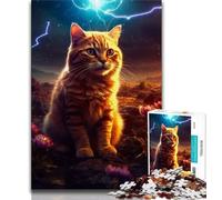 Teenager Puzzles Cute Cat Sitting on Mars 1000 Piece Jigsaw Puzzle for Adults And Teenagers,Learning Educational Toy for Is Ideal As A Gift for The Whole Family (50x75cm)