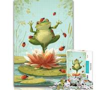 Teenager Puzzles Cute Frog 1000 Piece Jigsaw Puzzles for Adults,learning Educational Toys Unique Home Decor And Gifts 75x50cm