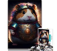 Teenager Puzzles Cute Guinea Pig Warrior Puzzles for Adults 1000 Pieces,for Age 14+ Impossible Game Best Gift for Adults And Teenagers (38x26cm)