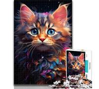 Teenager Puzzles Cute Kitten 1000 Pieces Jigsaw Puzzle for Adults& Teens,Artists Collection, Fine Art for Age 14 Years Up 50x75cm